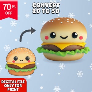 Aangepaste 2D-conversie 3D-dieren en -personages, 3D-modelcommissie, 3D-model, 3D-ontwerpservice, 3D schattig dier, 2D naar 3D, afbeelding converteren naar 3D