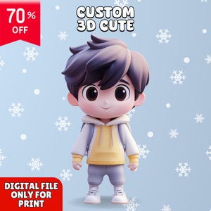 Custom 3D Cute Character, 3D Modeling, 3D Design, 3D Cute Model for Printing, Collectibles, Game Assets, High Quality Model, Animation, Toys