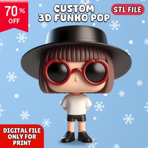 Custom 3D Funko Pop, uniek verzamelobject, gepersonaliseerde Funko Pop, creatie van 3D-modellen in blender, hoogwaardig STL-bestand, 3D Funko Pop-model