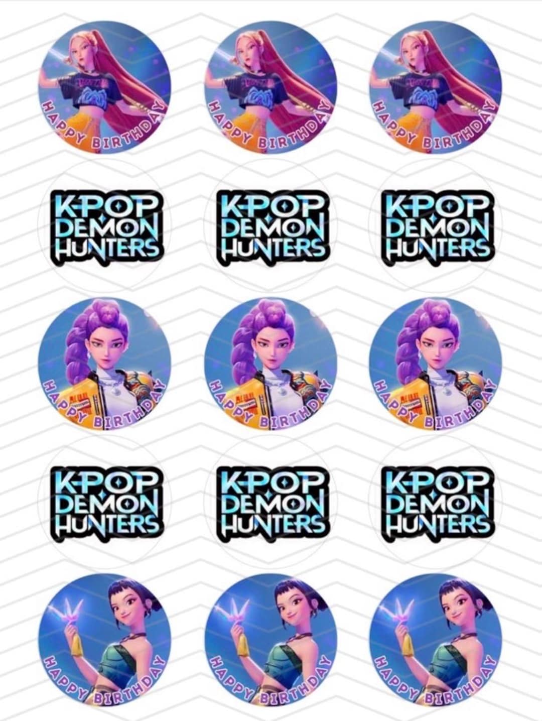 HUNTRIX Happy Birthday Toppers - Etsy