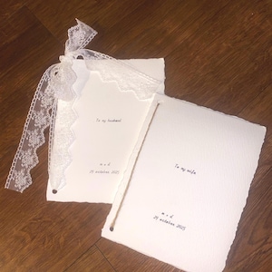 Personalized Handmade Wedding Vow Book Set