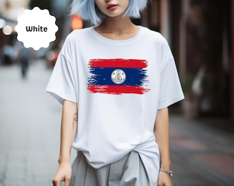 Laos Shirt, 3 Headed Elephant Sweatshirt, Laos Flag Hoodie, Laotian, Three Kingdoms, Vientiane, Luang Prabang, Champasak, Culture, Erawan