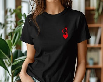 ハートの女王シャツ、コーナーポケット付きスウェットシャツ、バースデーガールパーカー、バレンタインデーTシャツ、カード、ハウス・オブ・カード、ワンダーランド