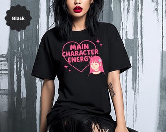 Main Character Energy Shirt, KPop Sweatshirt, KDrama Hoodie, Motivational Shirt, Inspirational, Woman, Women, Girl Power Tee, Korean T-Shirt