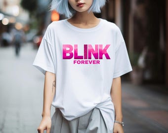 ブリンクフォーエバーシャツ、フォーエバーアーミーパーカー、Kポップスウェットシャツ、韓国Tシャツ、バンドTシャツ、フローラルTシャツ、熱心なファン、Kポップにインスパイアされた、Kポップファンダム