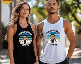 ドクター・ナウのタンクトップ、おもしろクロップトップTシャツ、筋肉を飢えさせないシャツ、健康、私の600ポンドライフシャツ、モチベーションを高めるレーサーバック、ドクター・ナウザラダ