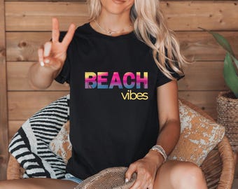 ビーチバイブスシャツ、ビーチ好きへのギフト、サマースウェットシャツ、オーシャンパーカー、ビーチライフシャツ、アイランドスタイル、のんびり、サーフィン、春休みシャツ