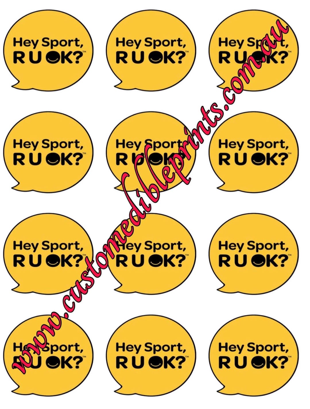 R U OK Day Theme Edible Images-2.512 per Sheet - Etsy