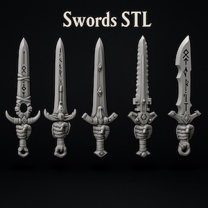 Swords Kitbashing STL