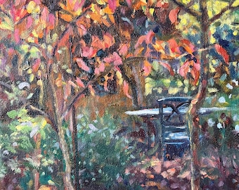 Original Autumn Oil Painting: California Landscape Art (8" X 10")