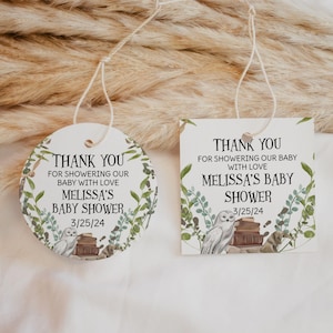Wizard Baby Shower 2x2 Favor Tags, Magical Baby Shower Favor Tags, Baby Shower Favor Tags, Baby Shower Labels, BS004