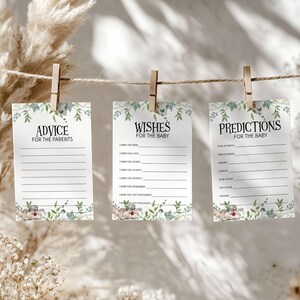 Conseils de magicien pour la douche, cartes de voeux et de prédictions, jeux de douche magiques, conseils aux parents, baby shower sans distinction de sexe, BS004