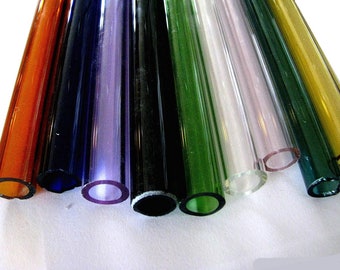 10 Borosilicate 16mm Mixed Colors 12 Inch Tubes, Devardi Glass Boro Tubing, COE 33