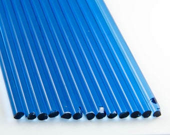 Devardi Glass Boro Rods, 1 lb, COE 33, Very Light Blue EE Borosilicate Solid Rods