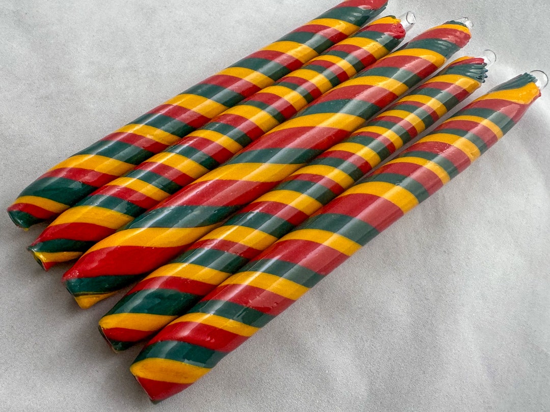 COE 33 Boro Tubing, One Handmade Opaque Swirl Tube Red Yellow Teal ...