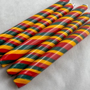 COE 33 Boro Tubing, One Handmade Opaque Swirl Tube Red Yellow Teal Randomly Selected - Borosilicate Lampworking - Devardi Glass