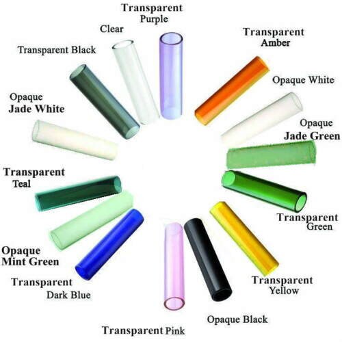 Glass Pipe Devardi Glass COE 33 Borosilicate Tubing - 5 Colored Boro Tubes 12" Each For Lampworking Glass Tube Green Jewelry Making Beads - Foto 12