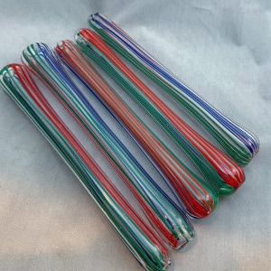 COE 33 Boro Tubing, 3 Handmade Transparent Stringer Tubes Red-Green-Blue - Borosilicate Lampworking - Devardi Glass