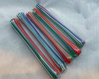 COE 33 Boro Tubing, 3 Handmade Transparent Stringer Tubes Red-Green-Blue - Borosilicate Lampworking - Devardi Glass