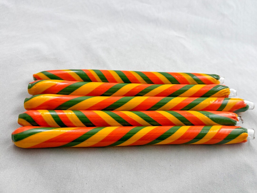 COE 33 Boro Tubing, One Handmade Opaque Swirl Tube Orange Yellow Green ...