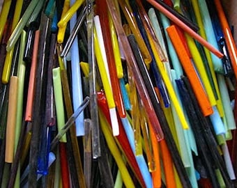 15lbs Devardi Glass SHORTS, Handmade Lampwork, COE 104 Glass Rod SHORTS - Free Rod Holder.