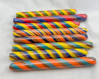 COE 33 Boro Tubing, 3 Handmade Opaque Swirl Tubes Random Colors - Randomly Selected - Borosilicate Lampworking - Devardi Glass