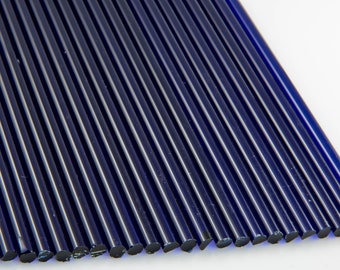 Devardi Glass Boro Rods, 1 lb, COE 33, Transparent Cobalt Blue B Borosilicate Solid Rods 6mm