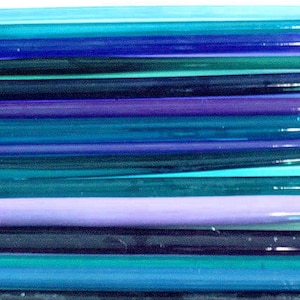 1 lb Devardi Glass Handmade Lampwork, Beadmaking Glass Rods, COE 104 Blues Mix 1 Lb