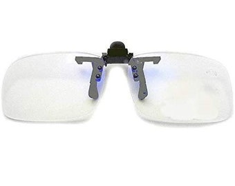 Magnifier Glasses 1.5 X, 2 X, 2.5 X or 3 X Devardi Glass~Aero-Pro Optics Clip-on Flip-up ~ Lampwork