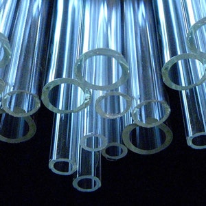 12 tubos Devardi Glass Clear Boro Lampworking, sopro de vidro COE 33 ~ 8, 16 e 18mm