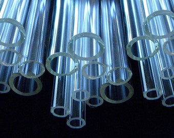 100 Devardi Glass Clear Boro Tubes Lampworking, Glass Blowing COE 33 ~ 8 & 16mm