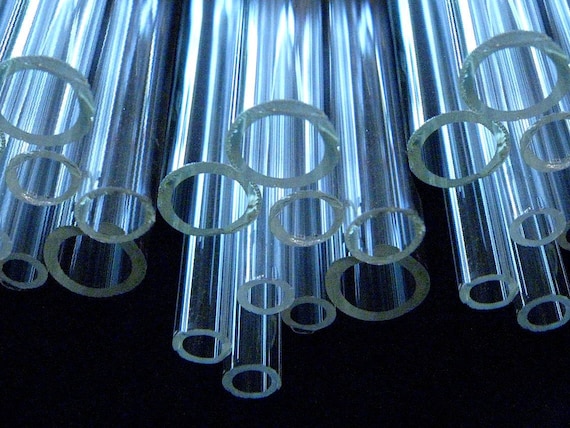 10 Devardi Glass Clear 8mm Boro Tubes Lampworking, Glass Blowing