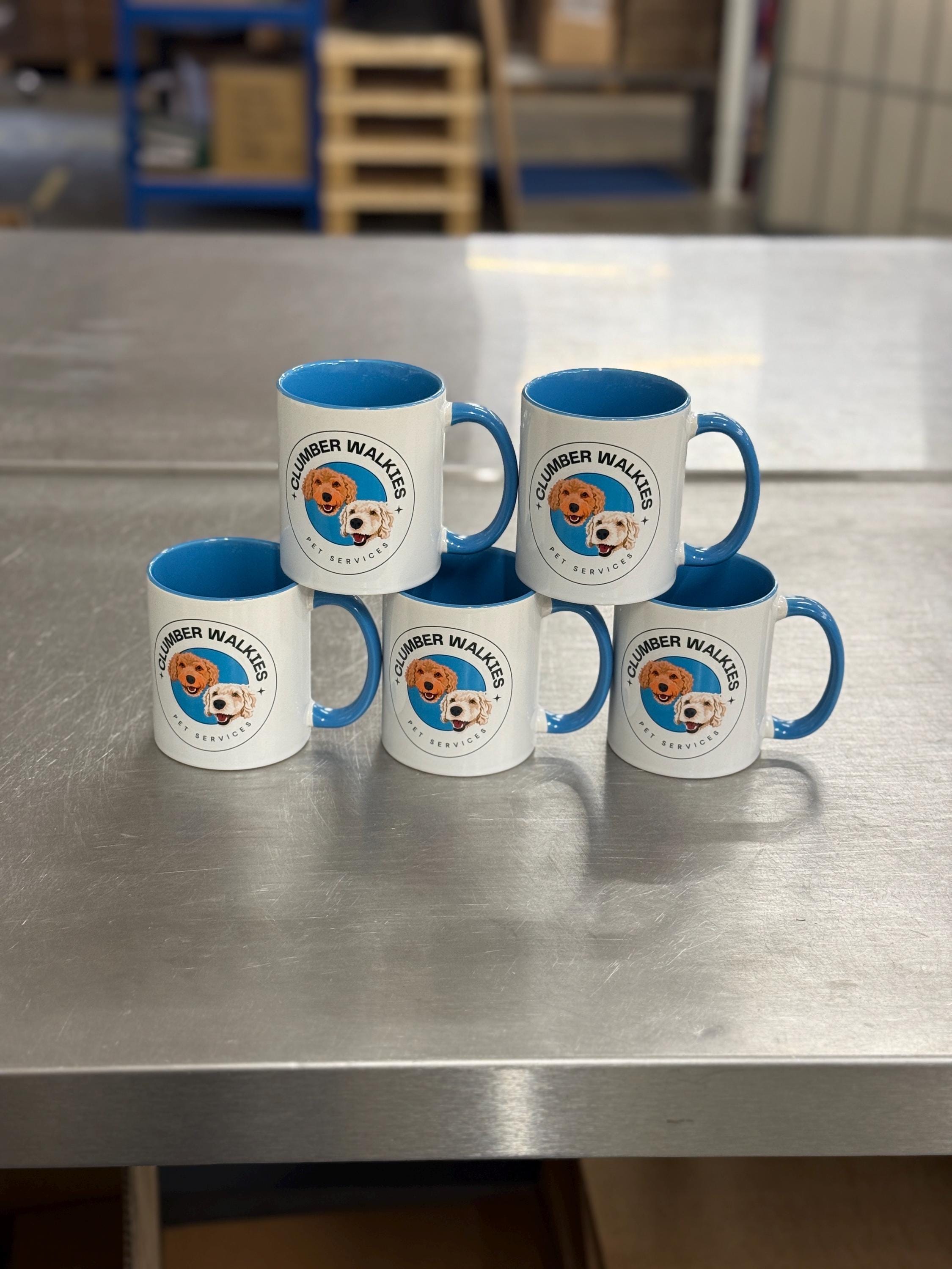 50 X Printed Custom Branded Business Logo Mugs Cups Merchandise ...