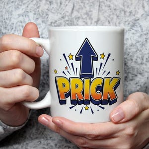 Grappige mok met pijl en onbeschofte tekst voor een vriend, collega, broer, vriendje, verjaardagscadeau, Secret Santa, kantoorgrap of ander leuk cadeau-idee.