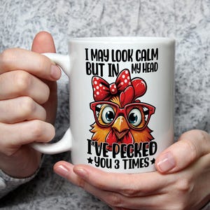 Sassy Chicken Mug – Sarcastic Mug Gift Funny Work Gift for Colleagues, Office Banter Coffee Cup, Sarcastic Hen Lover Present Colours