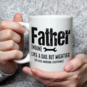Father Mug Noun Style Funny Coffee Cup Gift For Dad Sarcastic Work Office Humour Mug Novelty Birthday Christmas Gift Dad Lover Tradesmen mug