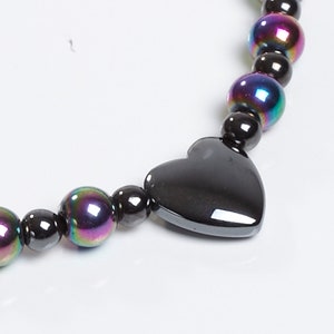 Rainbow and Hearts Anklet for Magnetic Therapy and General Spring Cuteness