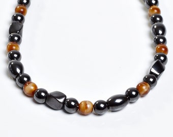 Magnetic Therapy Necklace - Shades Of Tan for Man or Woman