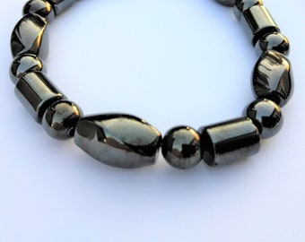 Chunky Magnetic Healing Therapy Bracelet Large 8mm Diameter all Magnetite