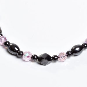 Black and Pink Sparkle Magnetic Necklace by Happy and Healthy  - Wellness Support Jewelry For Women