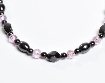 Pink Sparkle Magnetic Therapy Necklace by Happy and Healthy