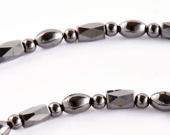 Magnetic Necklace- Milan Style - Magnetite aka Magnetic Hematite aka Lodestone Magnetic Therapy for Pain Relief