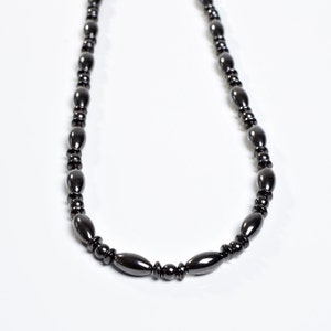 Magnetic Therapy Necklace Harrowden Style with Oval, Round, and Rondelle Magnetite Beads image 3