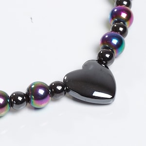 Rainbow and Hearts Magnetic Anklet with Magnetic Clasp by Happy and Healthy