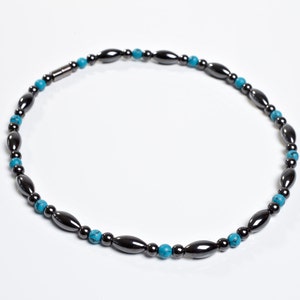 Magnetic Anklet Magnetite with Turquiose Accents Custom Made by Happy and Healthy image 4