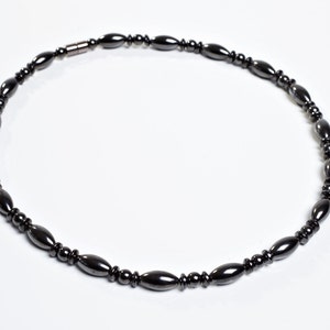 Magnetic Therapy Necklace Harrowden Style with Oval, Round, and Rondelle Magnetite Beads image 4