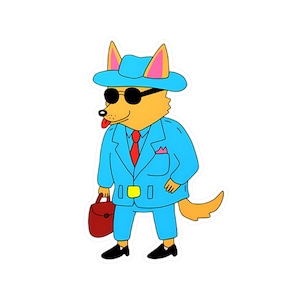Coyote Mailman Vinyl Sticker/Decal - Water Bottle / Scrapbooking / Decal / Vinyl Sticker / Laptop / Phone / Waterproof Vinyl Stickers