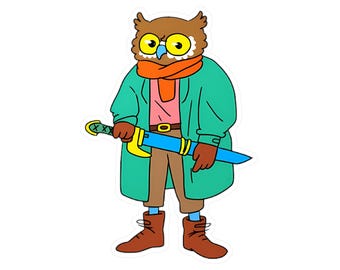Ekko Owl Vinylklistermärke/Dekal - Vattenflaska / Scrapbooking / Dekal / Vinylklistermärke / Laptop / Telefon / Vattentäta Vinylklistermärken