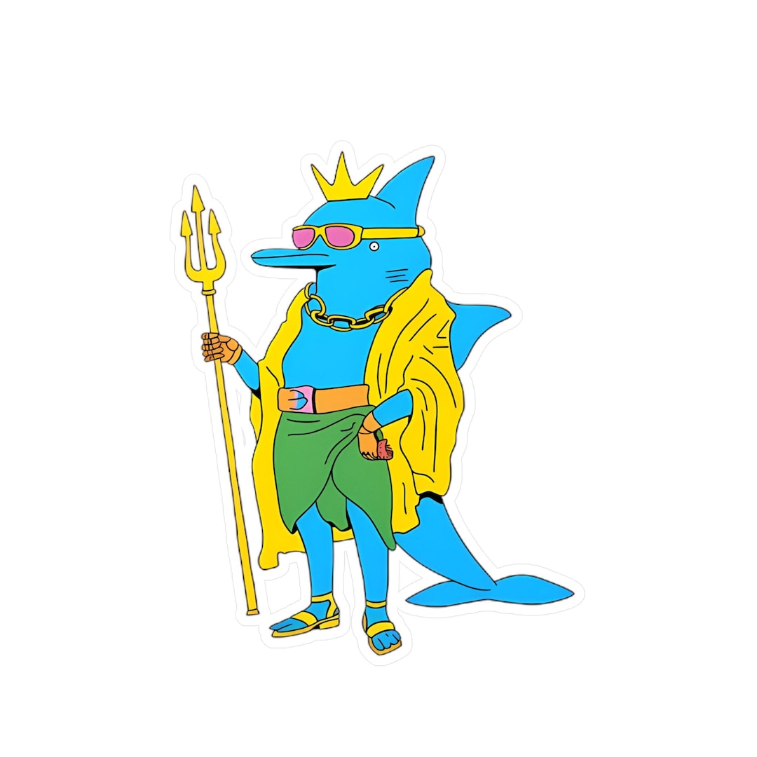 Poseidon Sticker Poseidon Dolphin Vinyl Sticker/decal - Water Bottle / Scrapbooking ...