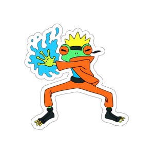 Frosch Ninja Vinyl Aufkleber - Wasserflasche / Journaling / Scrapbooking / Vinyl-Aufkleber / Laptop / Telefon / Wasserdichte Vinyl-Aufkleber